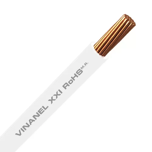 Cable Vinanel XXI Thwls 600V 90°C calibre 4 blanco metro Condumex