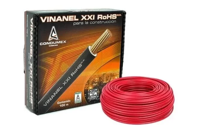 Cable Vinanel XXI Thwls 600V 90° calibre 1/0 rojo